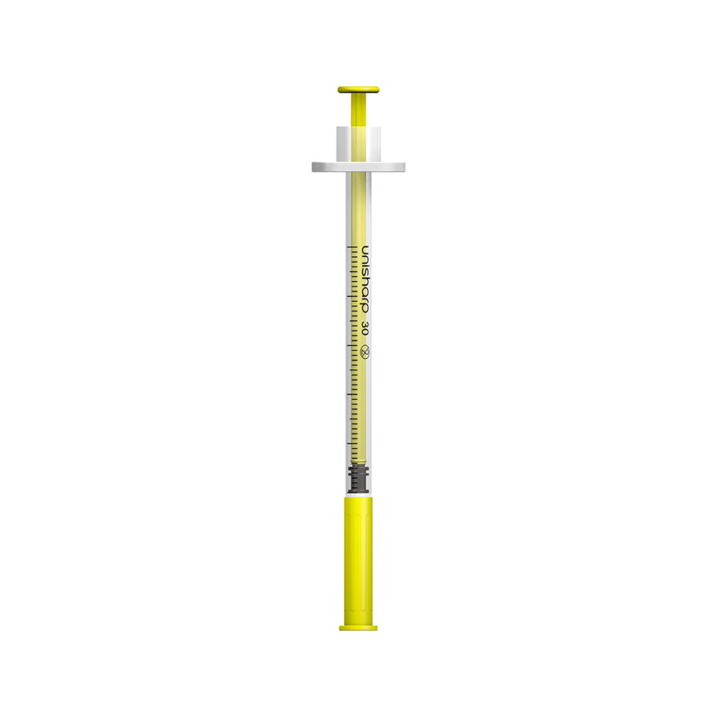 0.5mL 30G 12mm Fixed Needle Syringe + FREE Alcohol Swabs